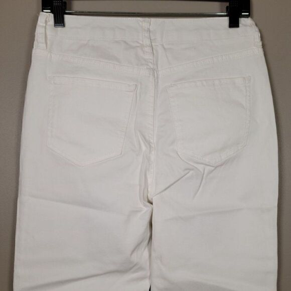 NWOT Denim & Co. Regular Tulip Snap Hem Denim Capri Sz 2 - Picture 5 of 11